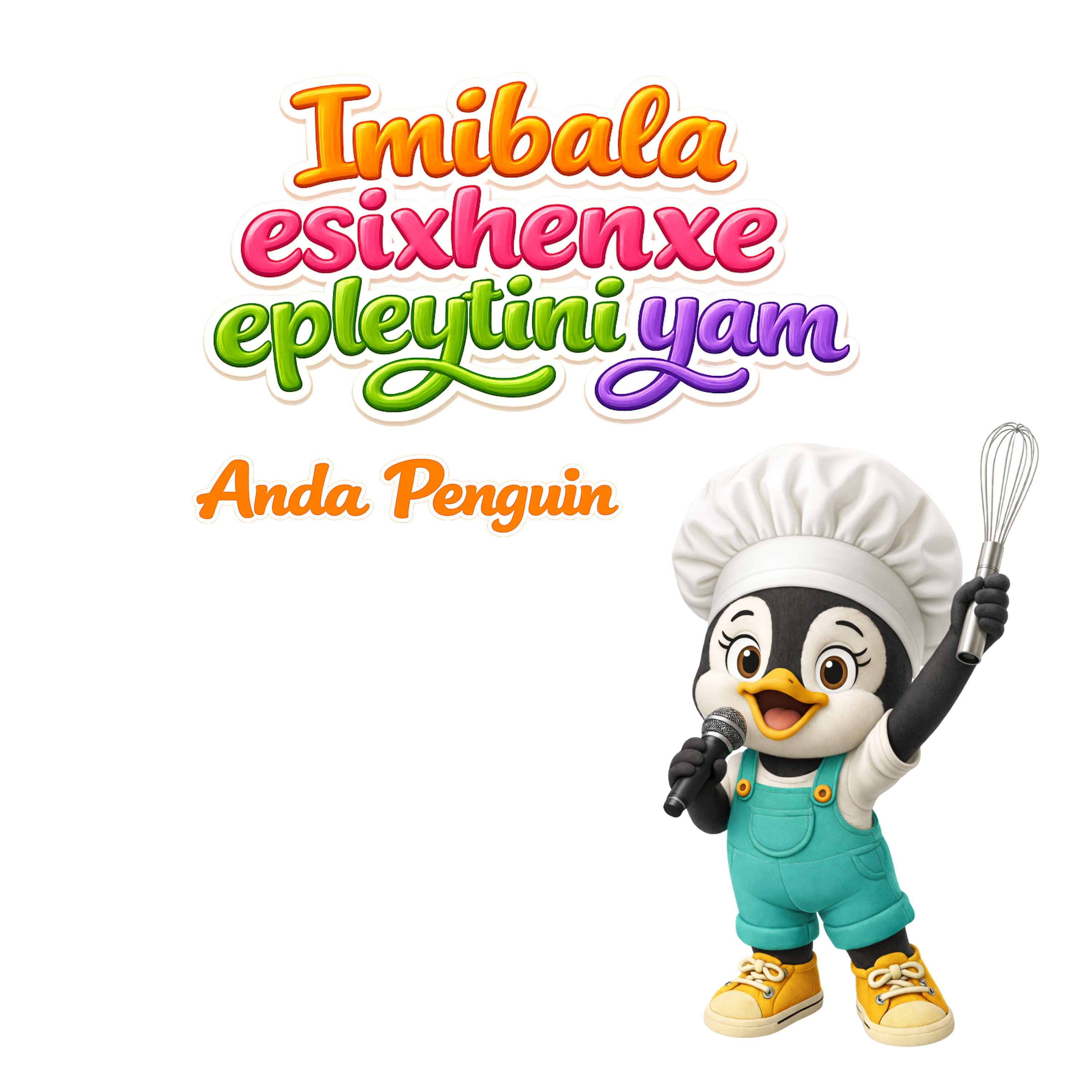 Imibala esixhenxe epleyitini yam by Anda Penguin cover artwork