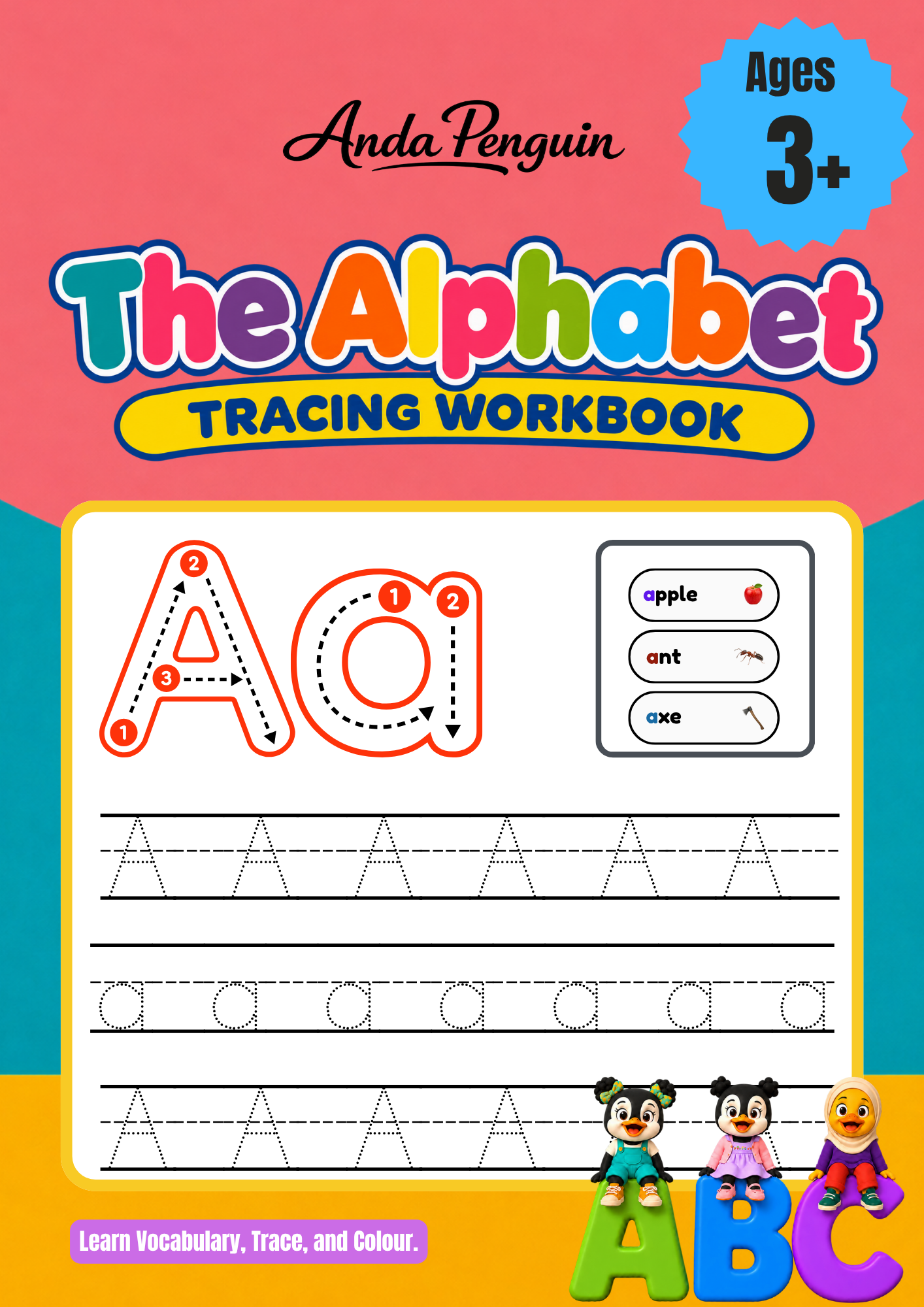 English Alphabet Tracing Workbook cover