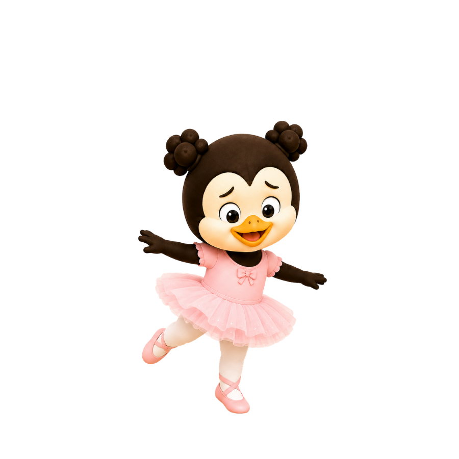 Zafika dancing in a pink tutu